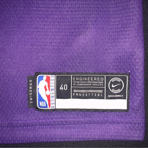 SOLD Nike Joe Ingles Utah Jazz #2 Purple Classic Throwback Swingman Jersey 40 S - Picture 5 of 7